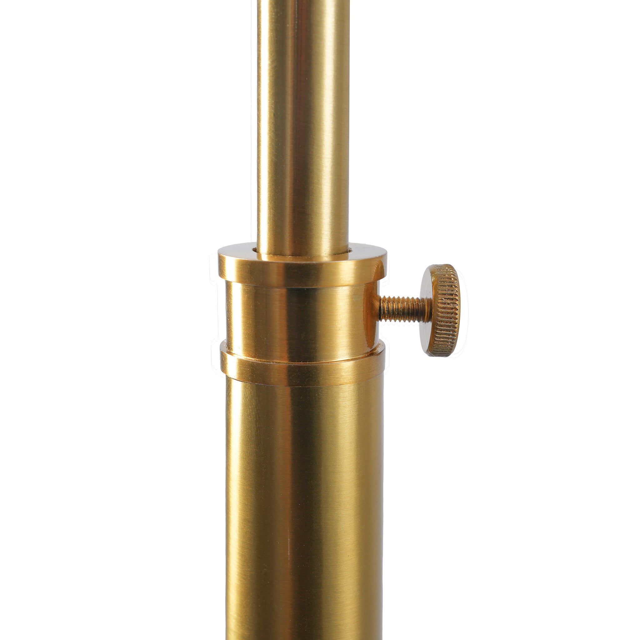 Elara Floor Lamp | Gold Brass Dome and Rattan Stem