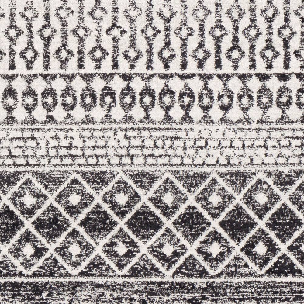 Elaziz Black/White Machine Woven Rug - swatch