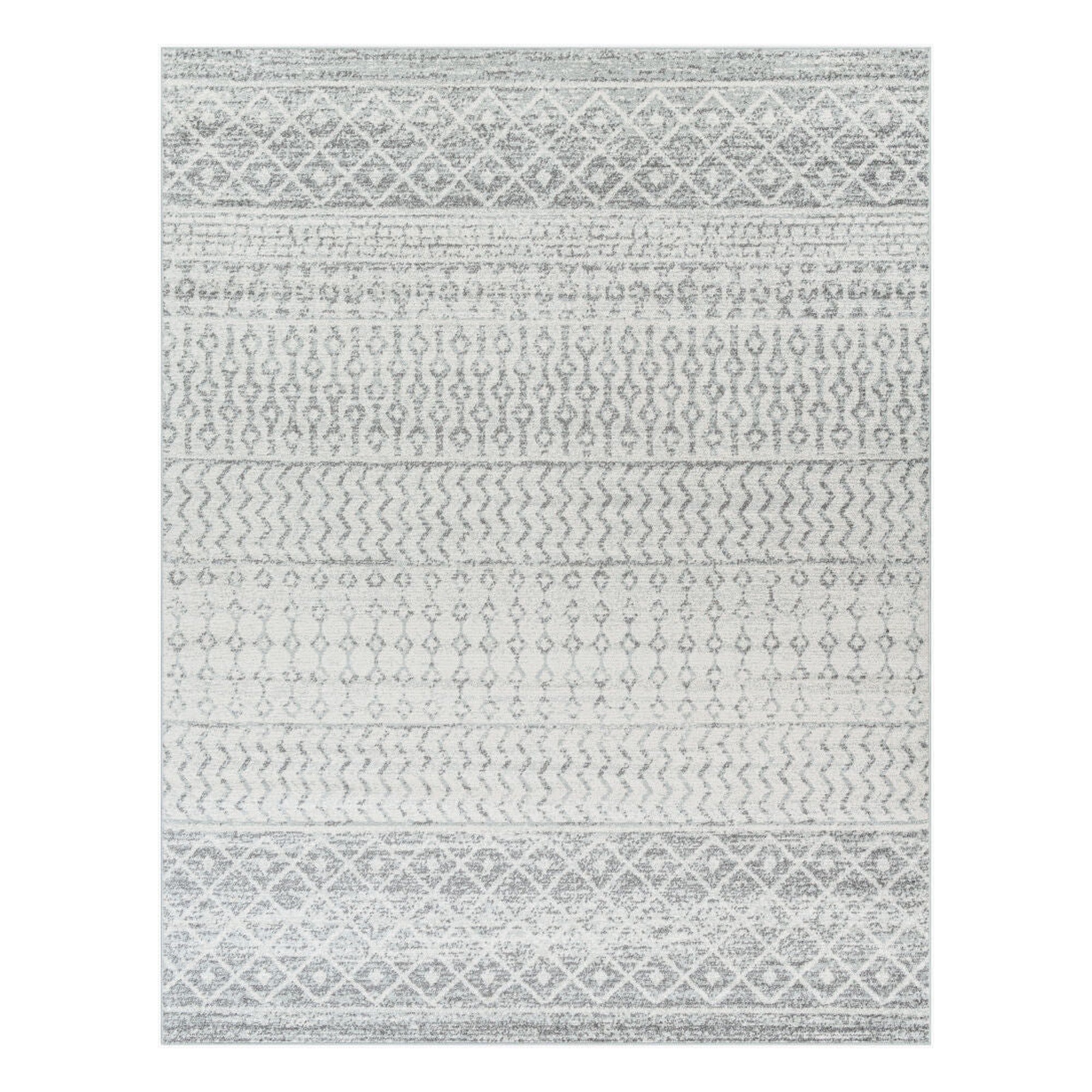 Elaziz Gray/White Machine Woven Rug ELZ-2308 - 2'7" x 10'