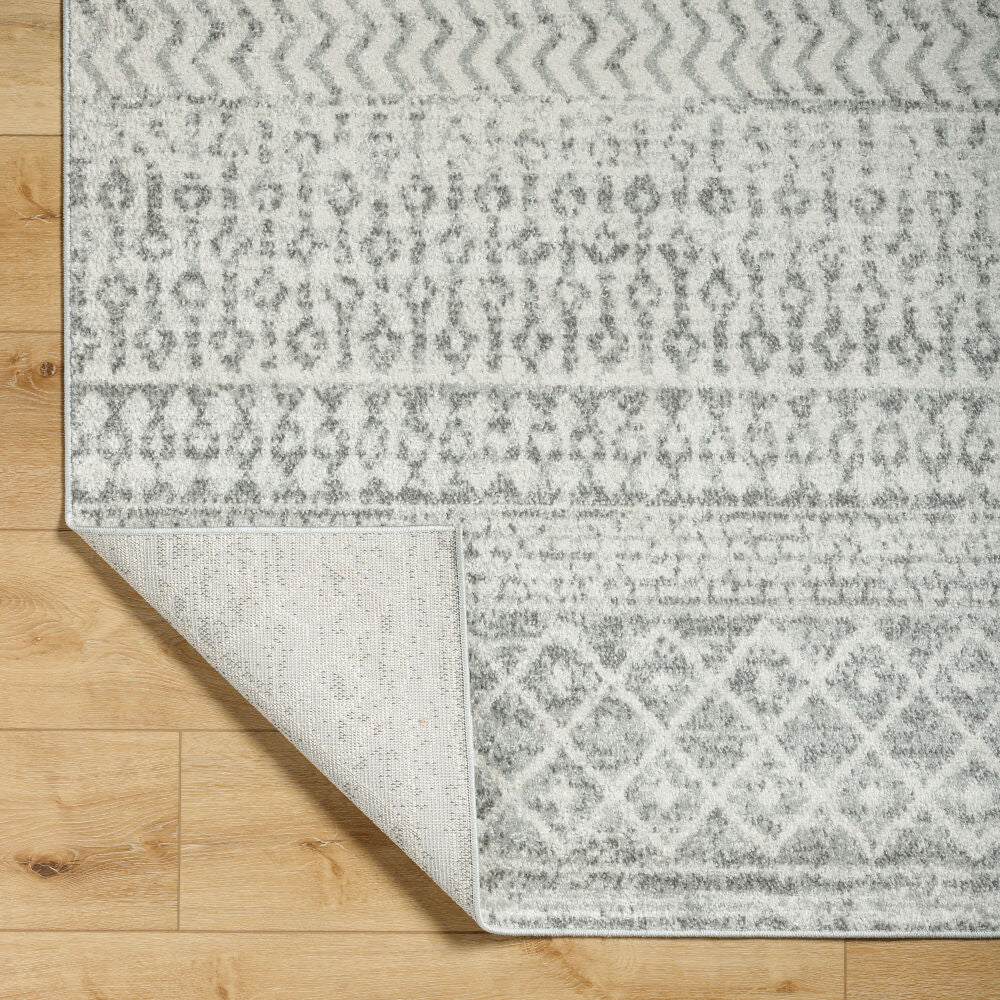 Elaziz Gray/White Machine Woven Rug ELZ-2308 - fold