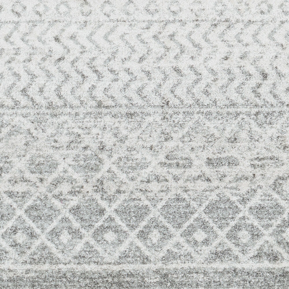 Elaziz Gray/White Machine Woven Rug ELZ-2308 - swatch