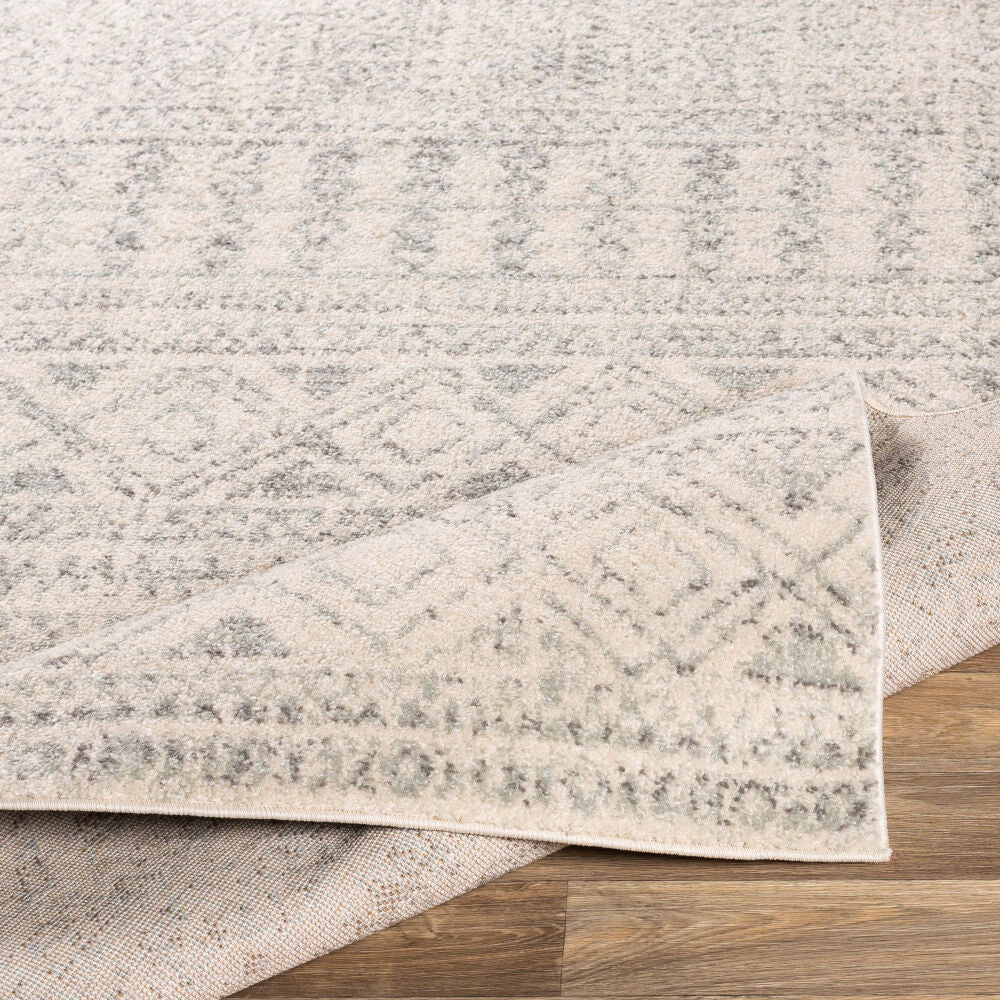 Elaziz Gray/White Machine Woven Rug ELZ-2354 - fold