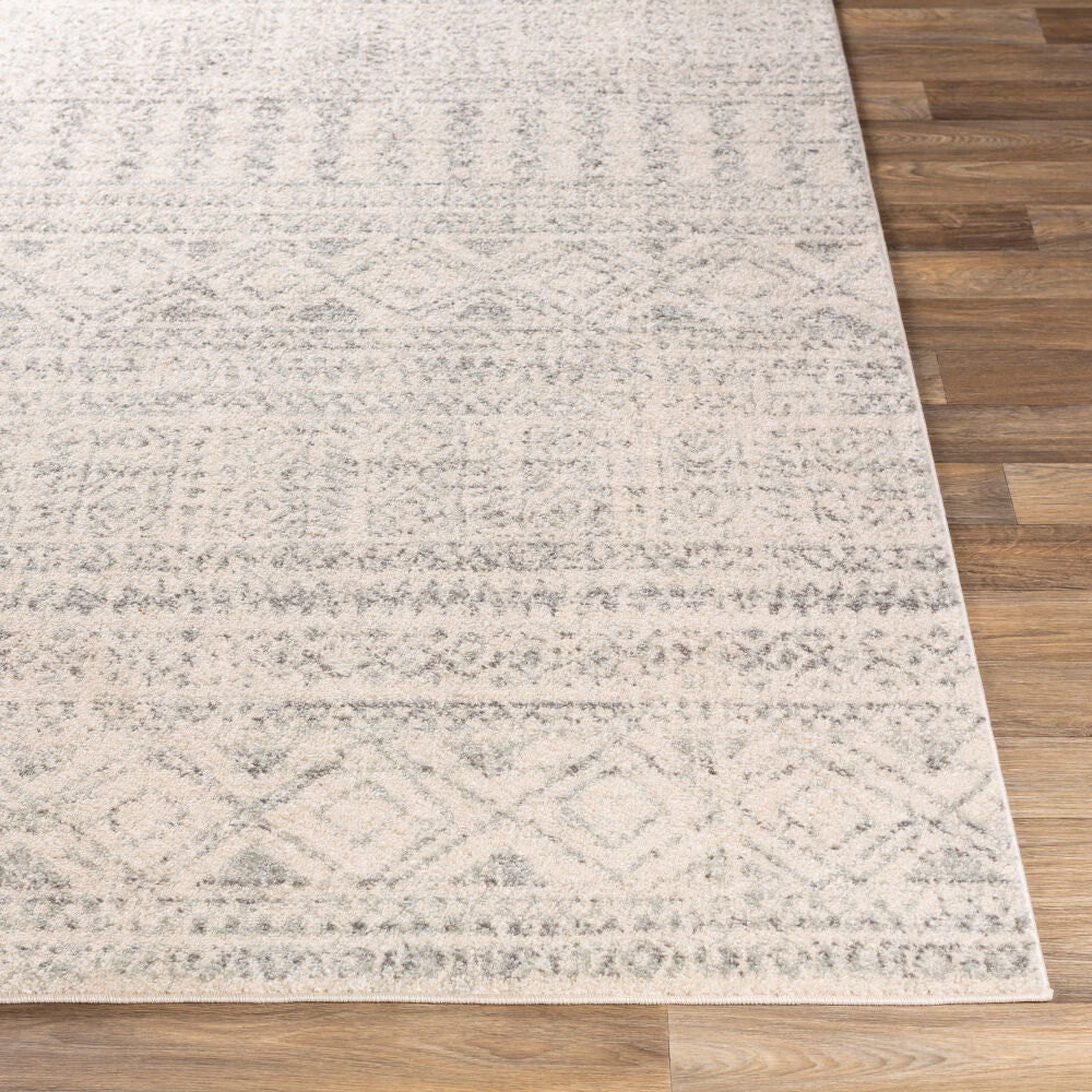 Elaziz Gray/White Machine Woven Rug ELZ-2354 - front