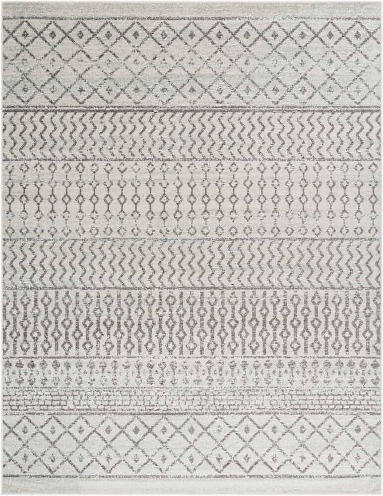 Elaziz Charcoal/Slate Machine Woven Rug - 2'7" x 10'