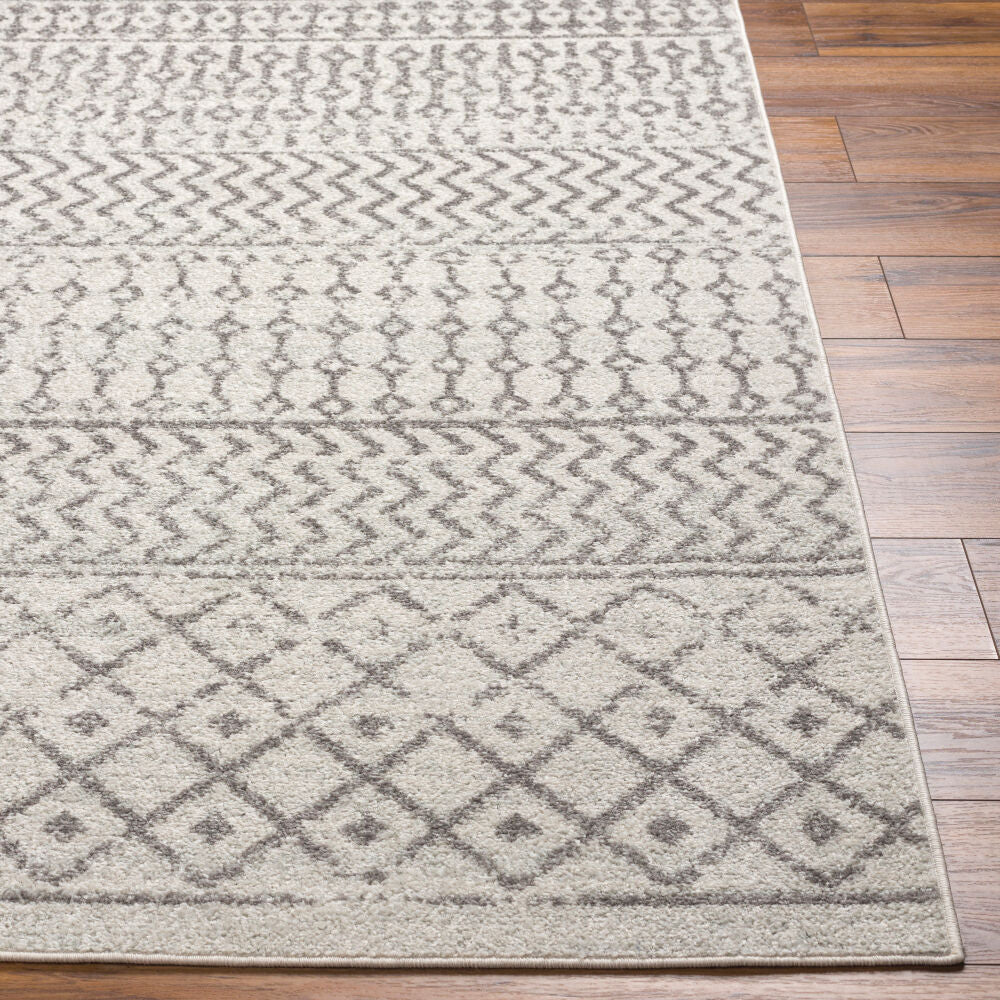 Elaziz Charcoal/Slate Machine Woven Rug - front