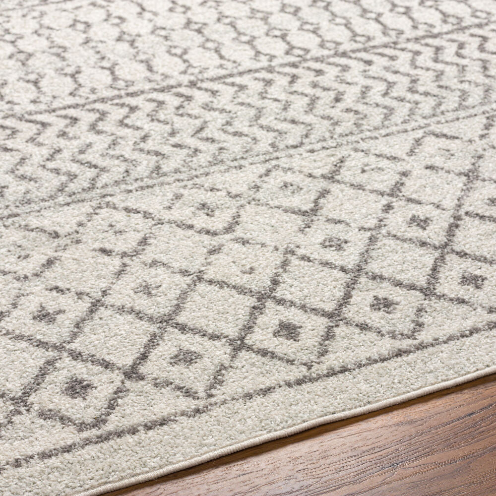 Elaziz Charcoal/Slate Machine Woven Rug - texture