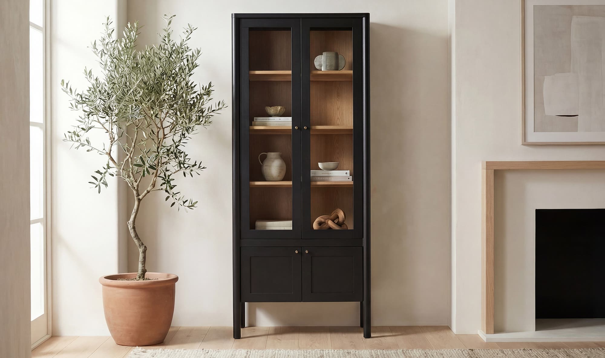 Hannah Tall Cabinet Black by Moe's Home Collection - view 4