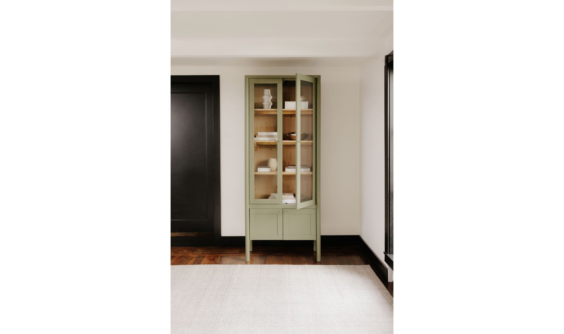 Hannah Tall Cabinet Green by Moe's Home Collection - view 4