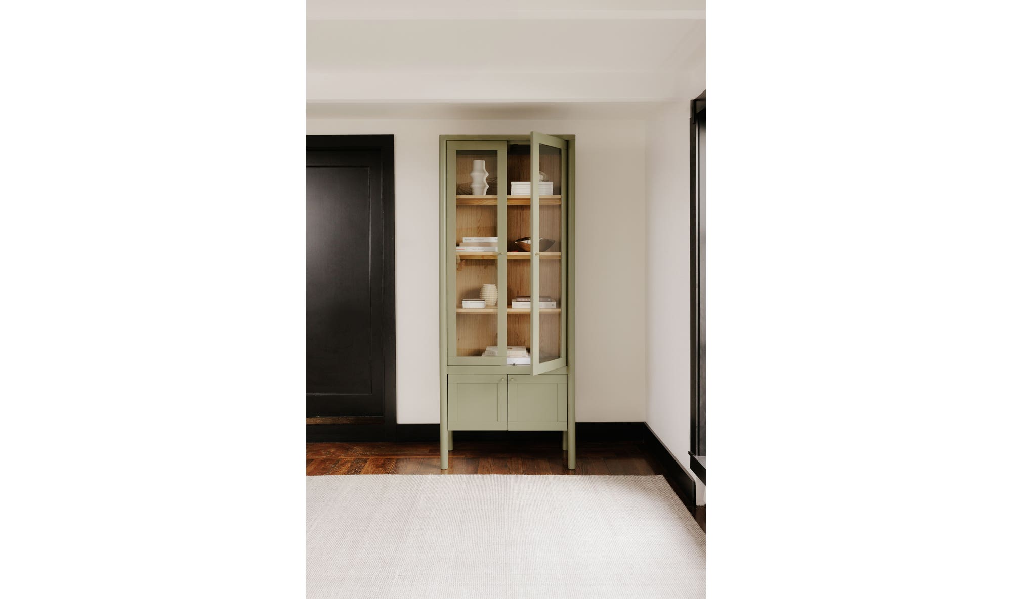 Hannah Tall Cabinet Green by Moe's Home Collection - view 4