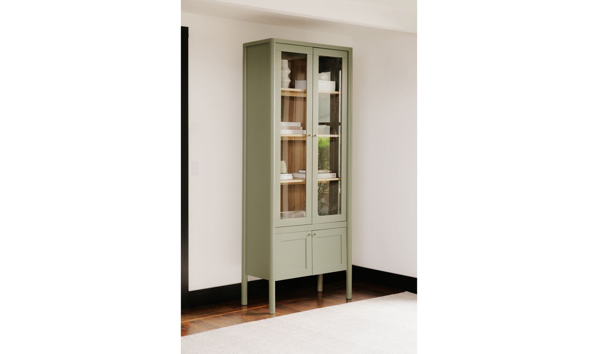Hannah Tall Cabinet Green by Moe's Home Collection - view 5