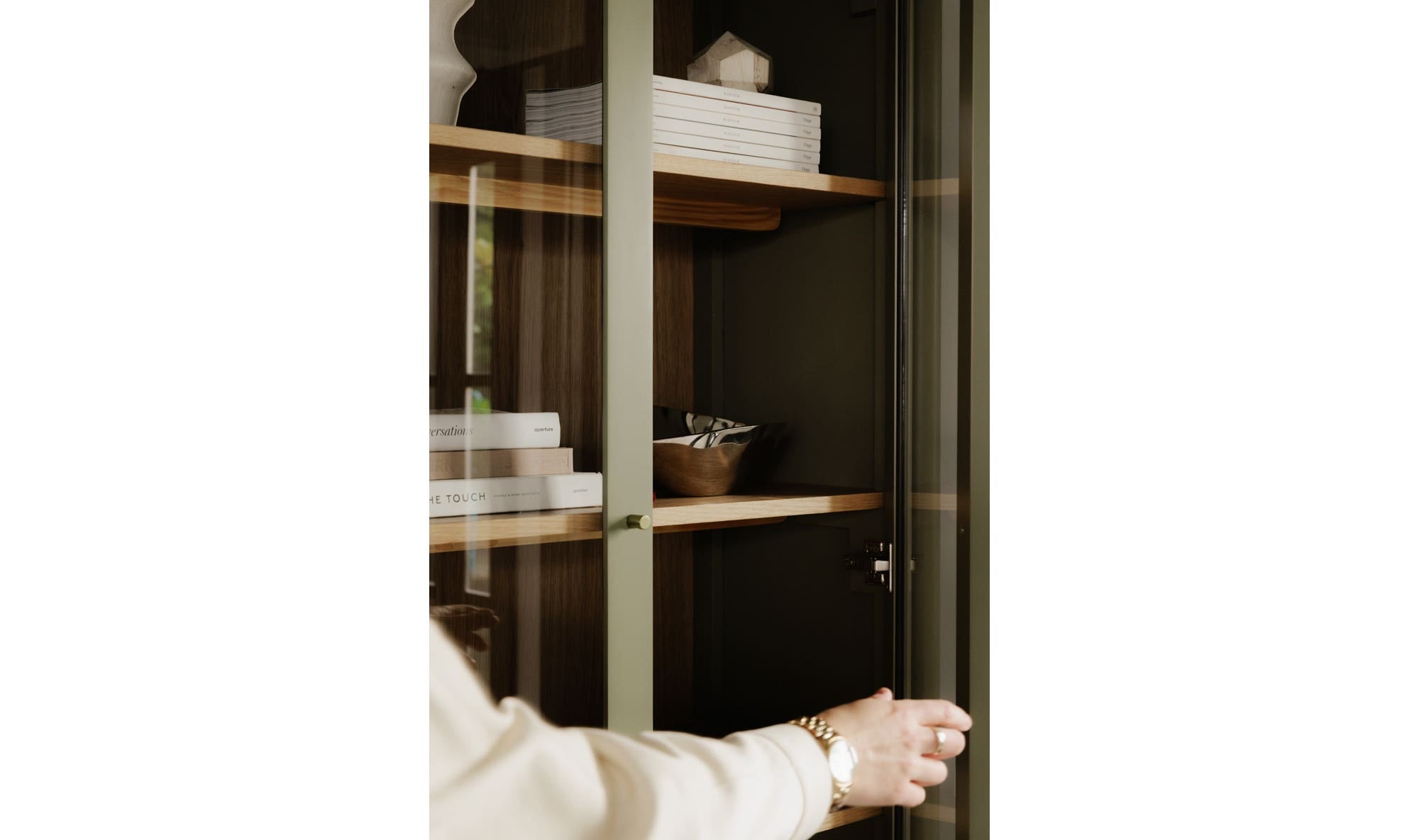 Hannah Tall Cabinet Green by Moe's Home Collection - view 8