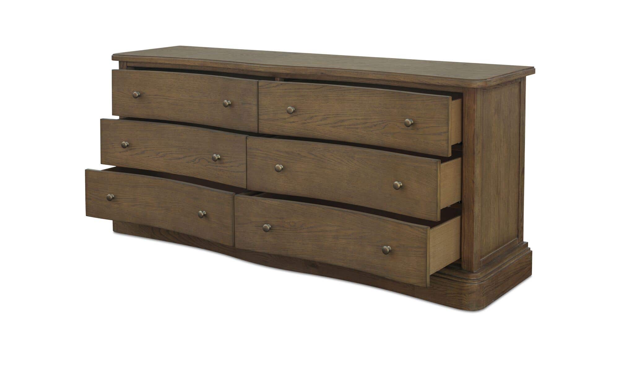 Clarence 6 Drawer Dresser Warm Brown by Moe's Home Collection - view 7