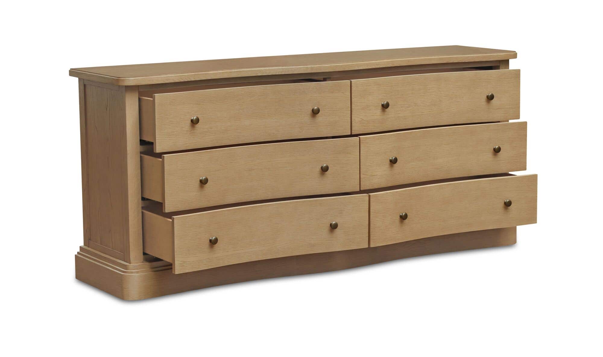 Clarence 6 Drawer Dresser Natural by Moe's Home Collection - view 5