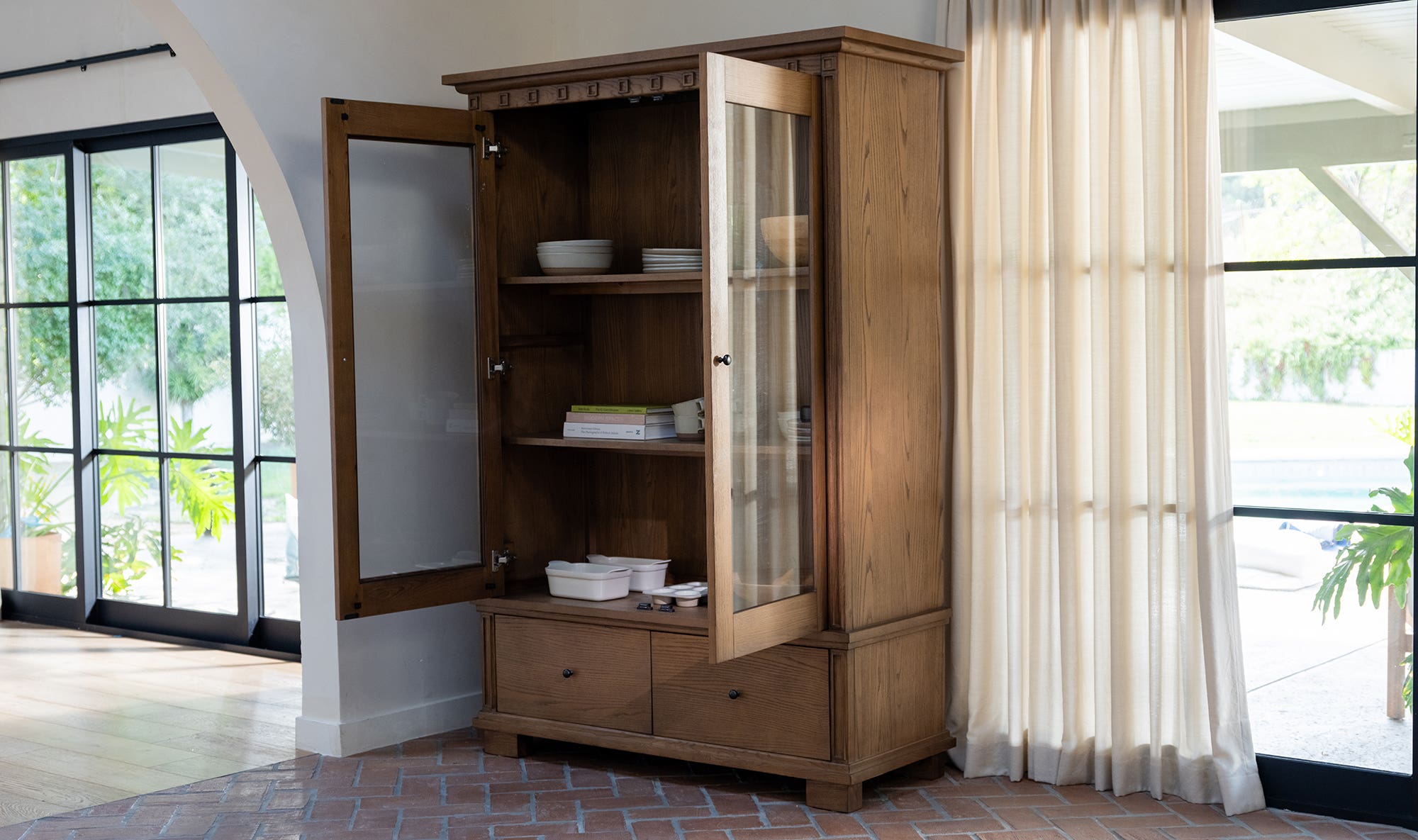 Lillian Tall Cabinet Brown by Moe's Home Collection - view 13