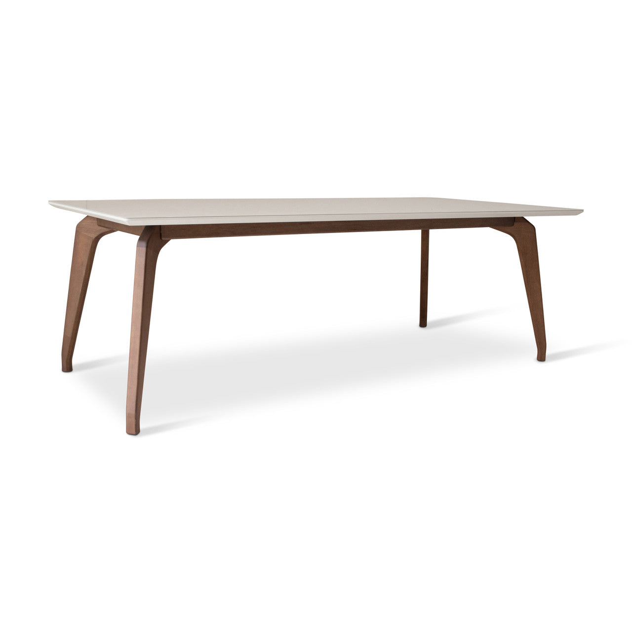 Modern Brazilian - Giane - Dining Table - Nogal Base - Off White Top - 86.5"W x 43.5"D x 30"H