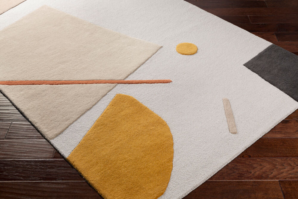 Emma Black/Tan Handmade Rug EMM-2300 - corner