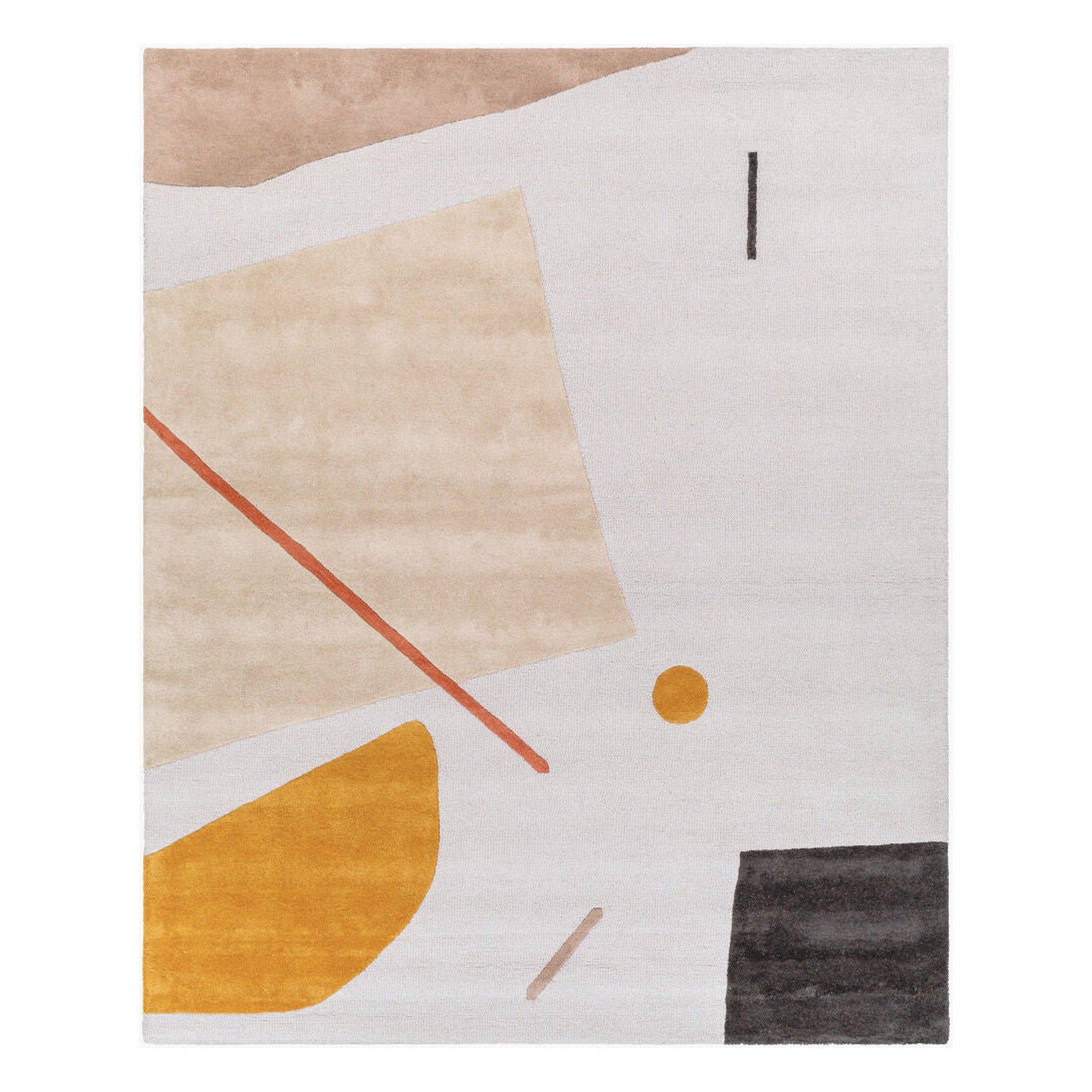 Emma Black/Tan Handmade Rug EMM-2300 - 2' x 3'