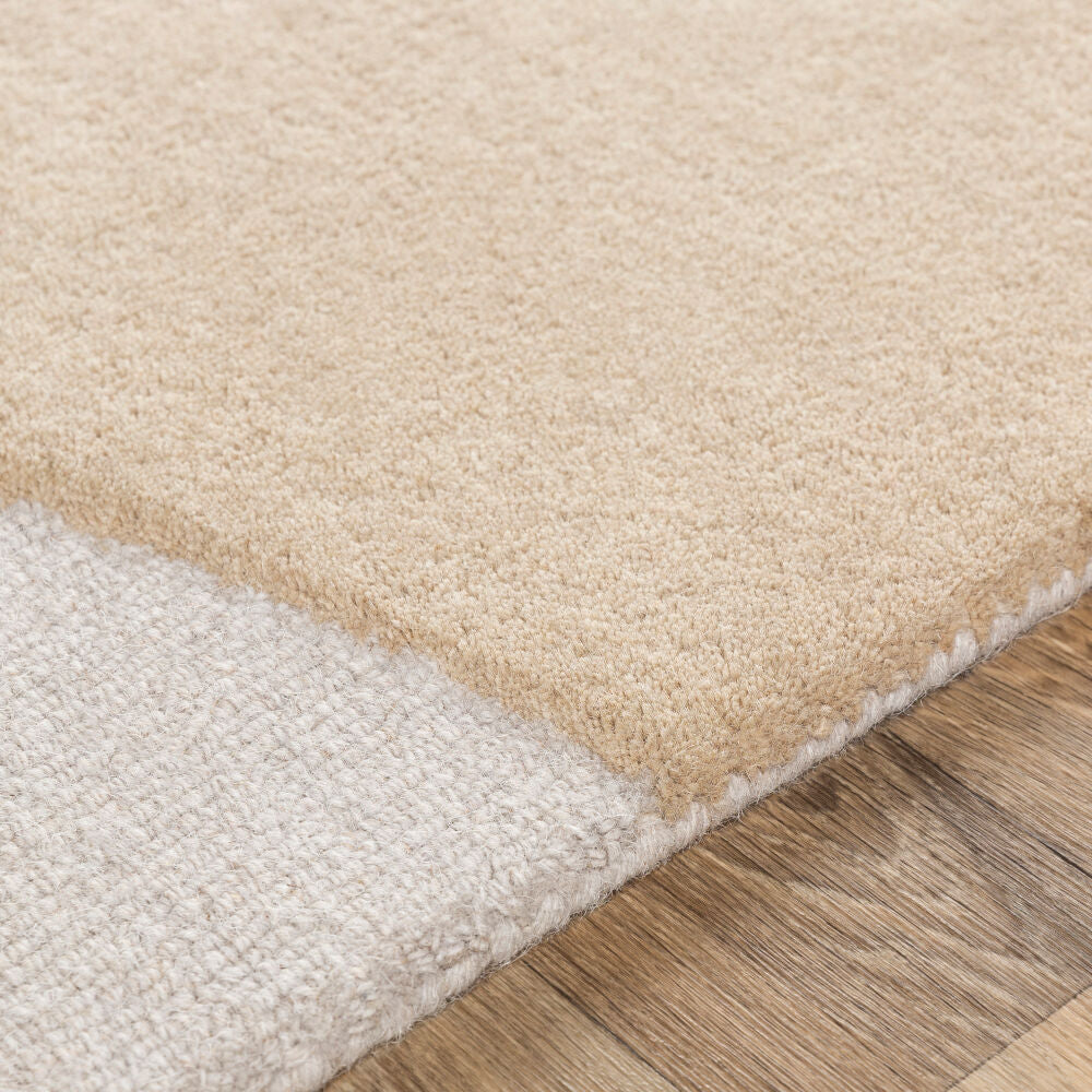 Emma Black/Tan Handmade Rug EMM-2300 - texture