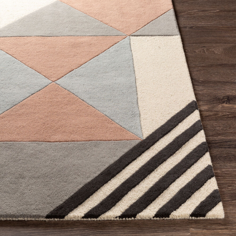 Emma Beige/Mustard Handmade Rug - front