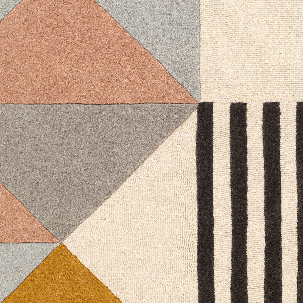 Emma Beige/Mustard Handmade Rug - swatch