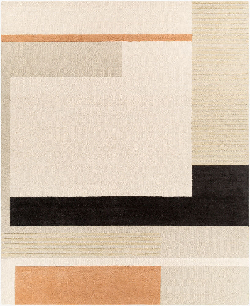 Emma Black/Tan Handmade Rug EMM-2303 - 2' x 3'