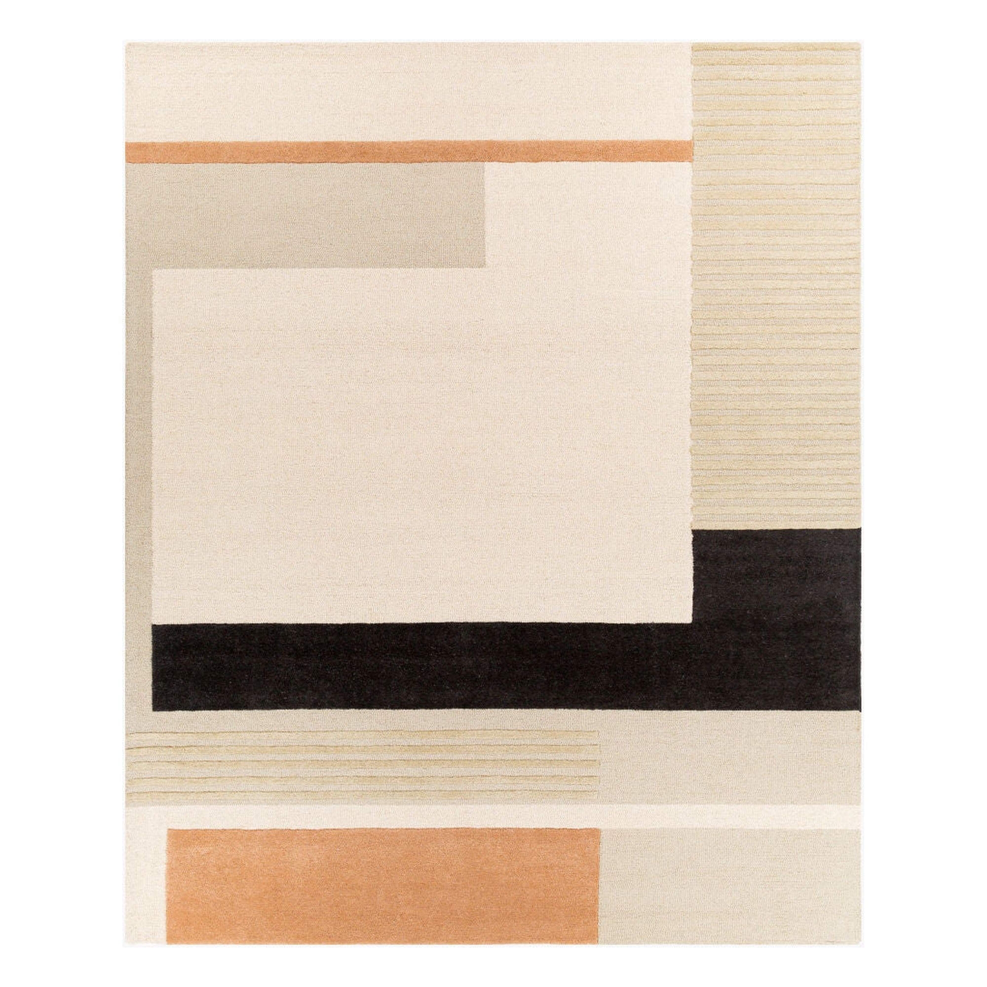 Emma Black/Tan Handmade Rug EMM-2303 - 2' x 3'
