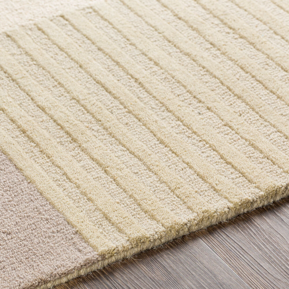 Emma Black/Tan Handmade Rug EMM-2304 - texture