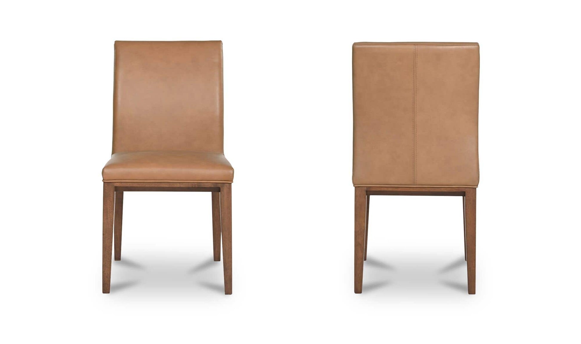 Frankie Dining Chair Tan Leather-Set Of Two by Moe's Home Collection - view 7