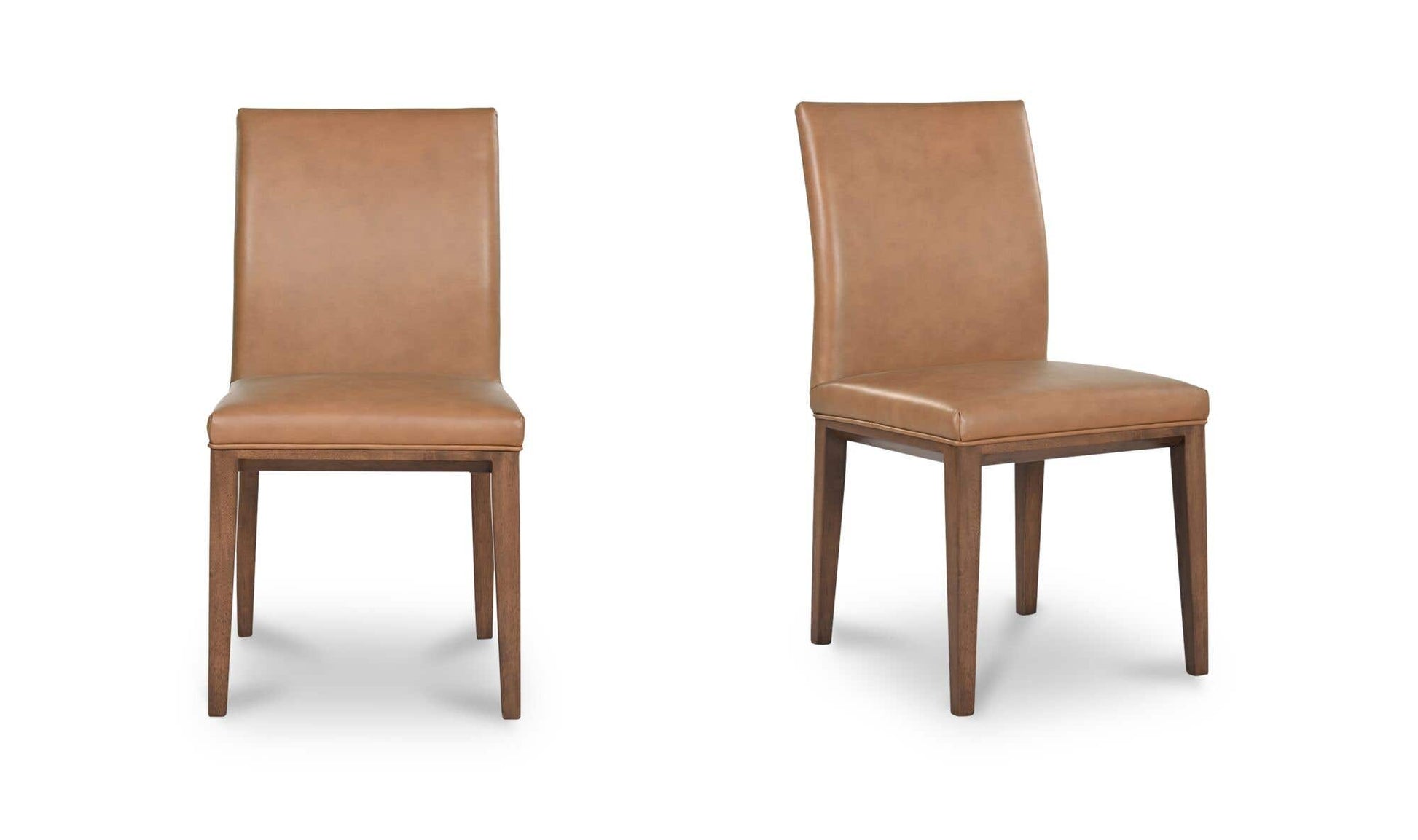 Frankie Dining Chair Tan Leather-Set Of Two by Moe's Home Collection - view 4