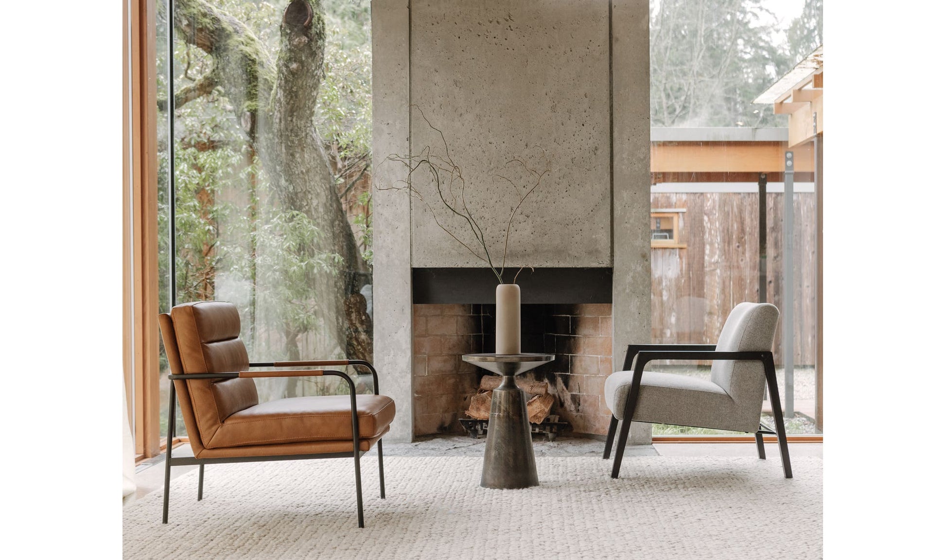 Verlaine Armchair Chestnut Brown by Moe's Home Collection - view 16