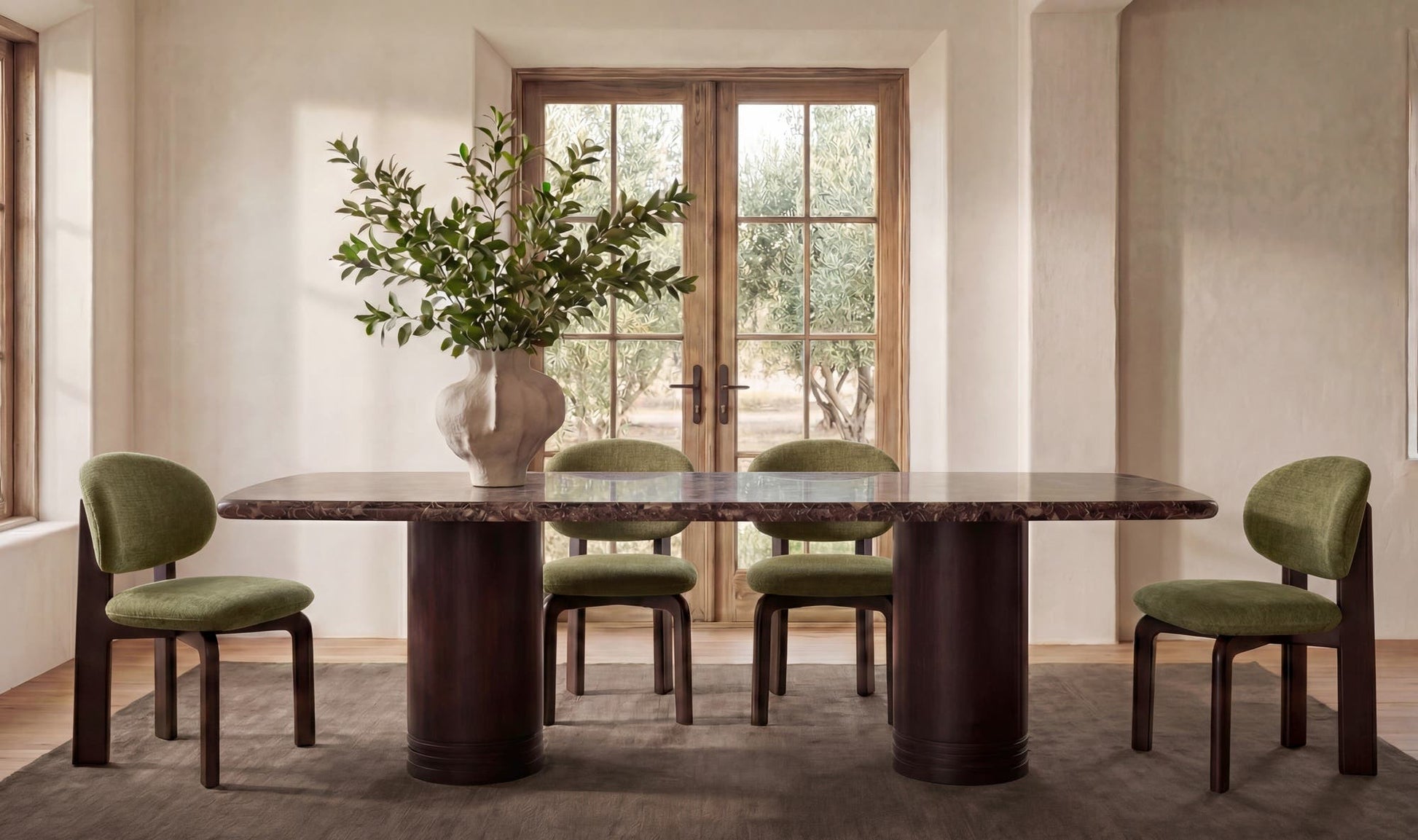 Sami Dining Chair Olive Set of Two by Moe's Home Collection - view 4