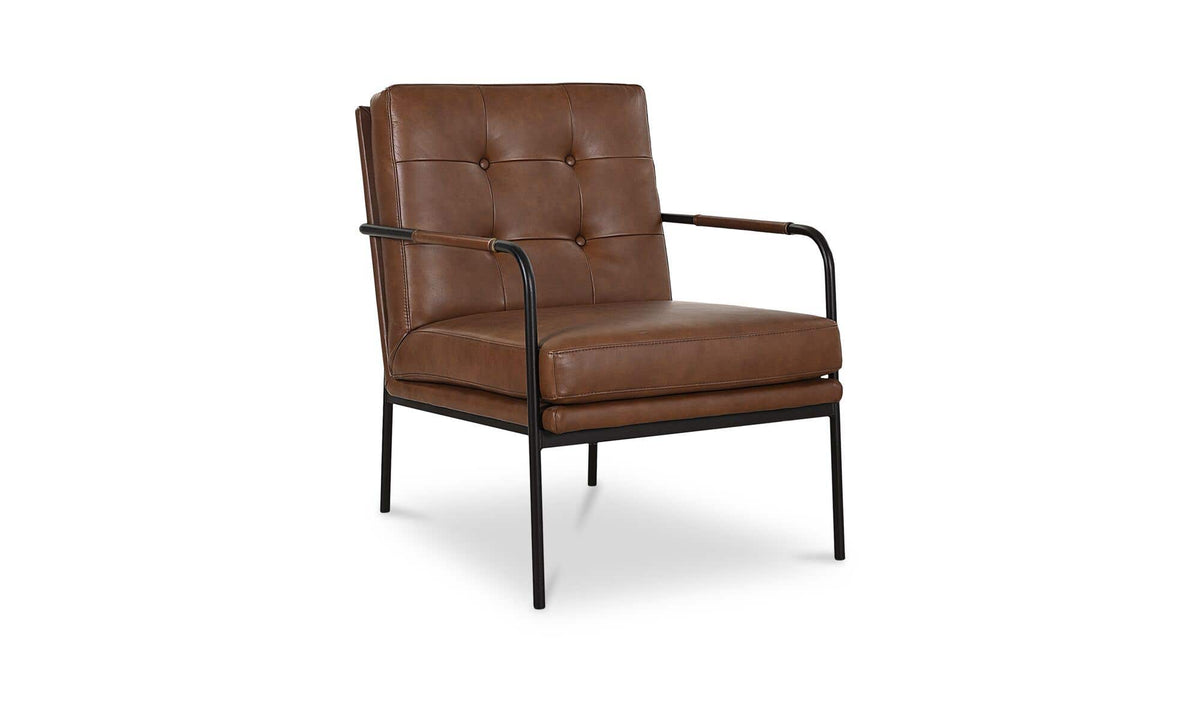 Sterling Accent Chair Brown Leather by Moe's Home Collection - view 4