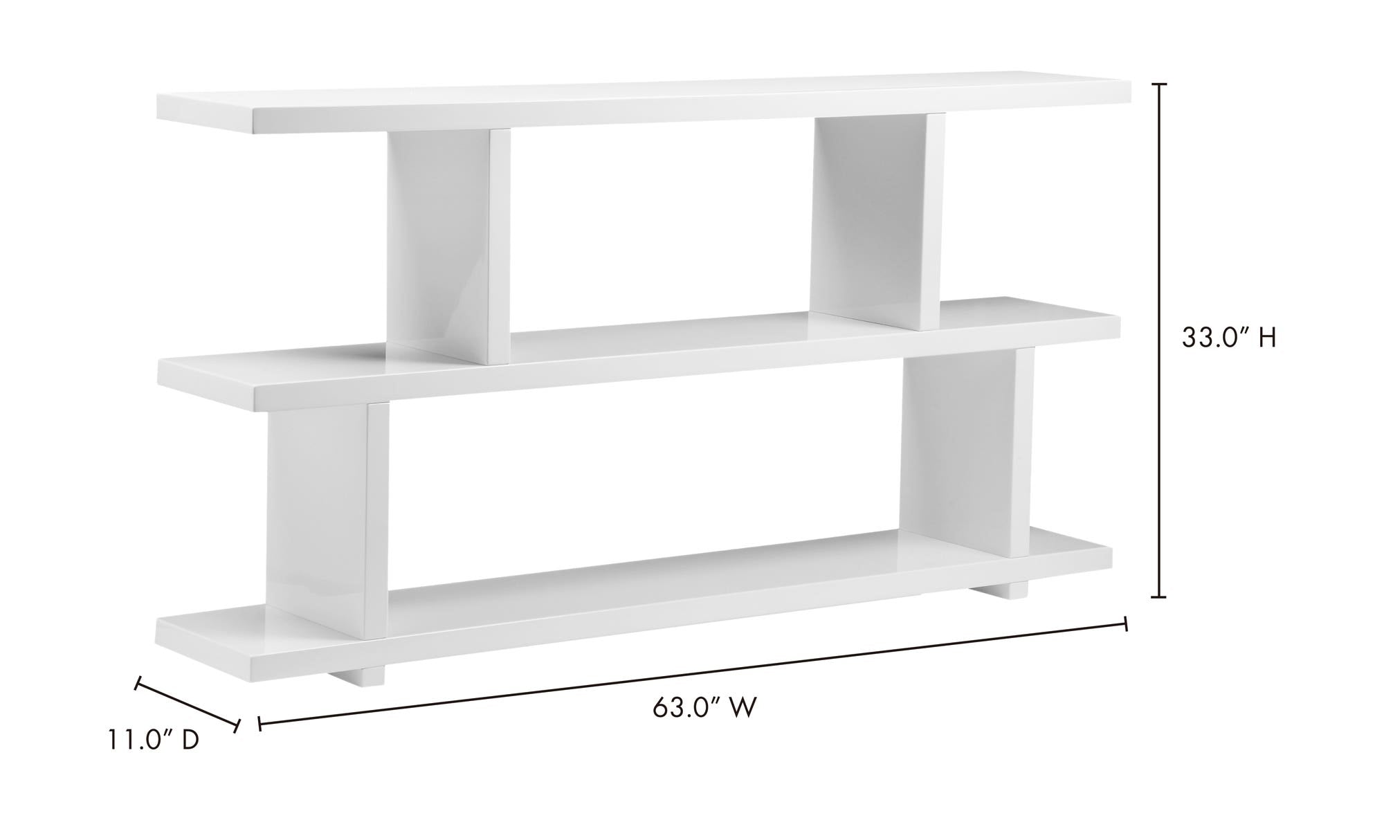 Miri Small Shelf White by Moe's Home Collection - view 12
