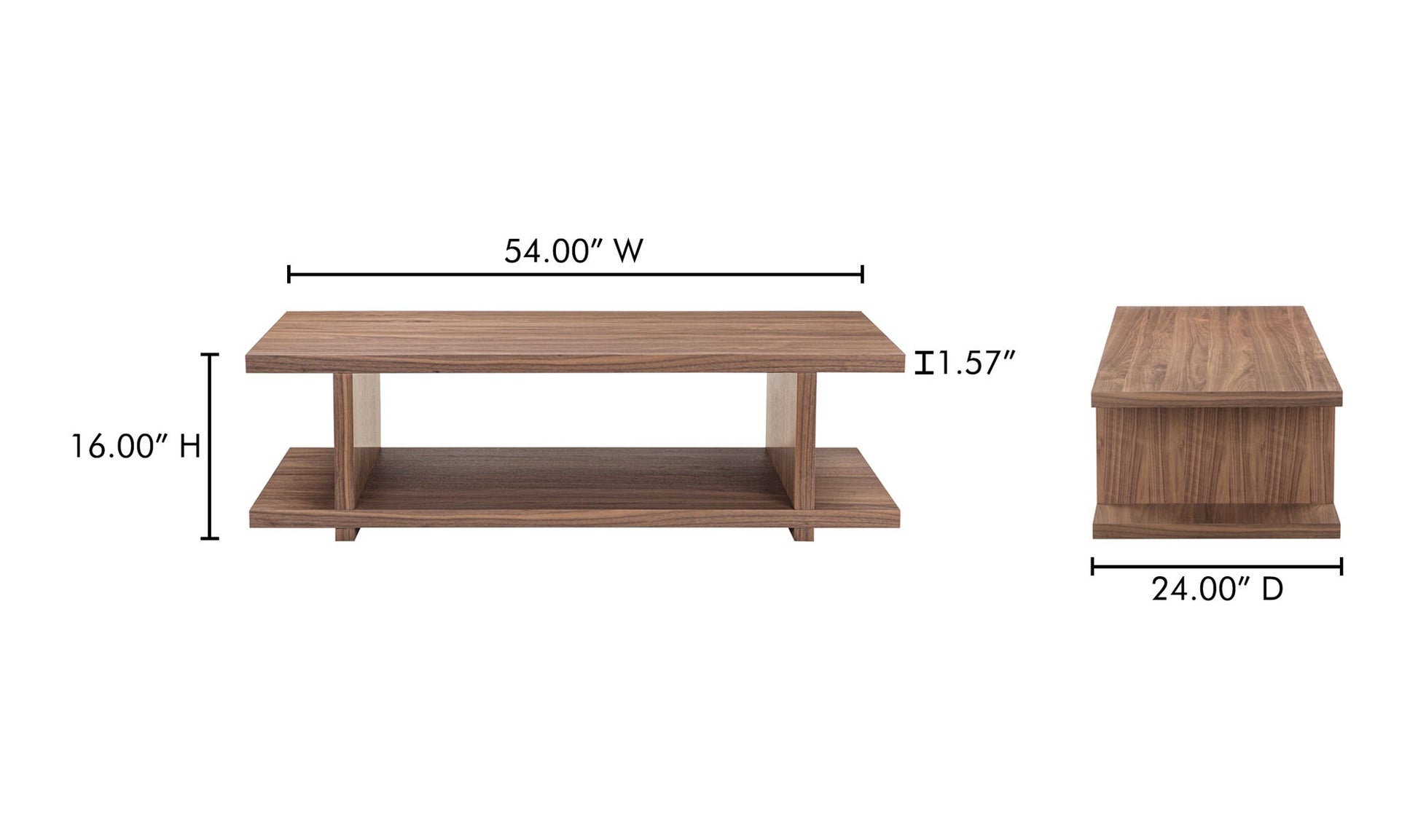 Miri Coffee Table Walnut by Moe's Home Collection - view 10