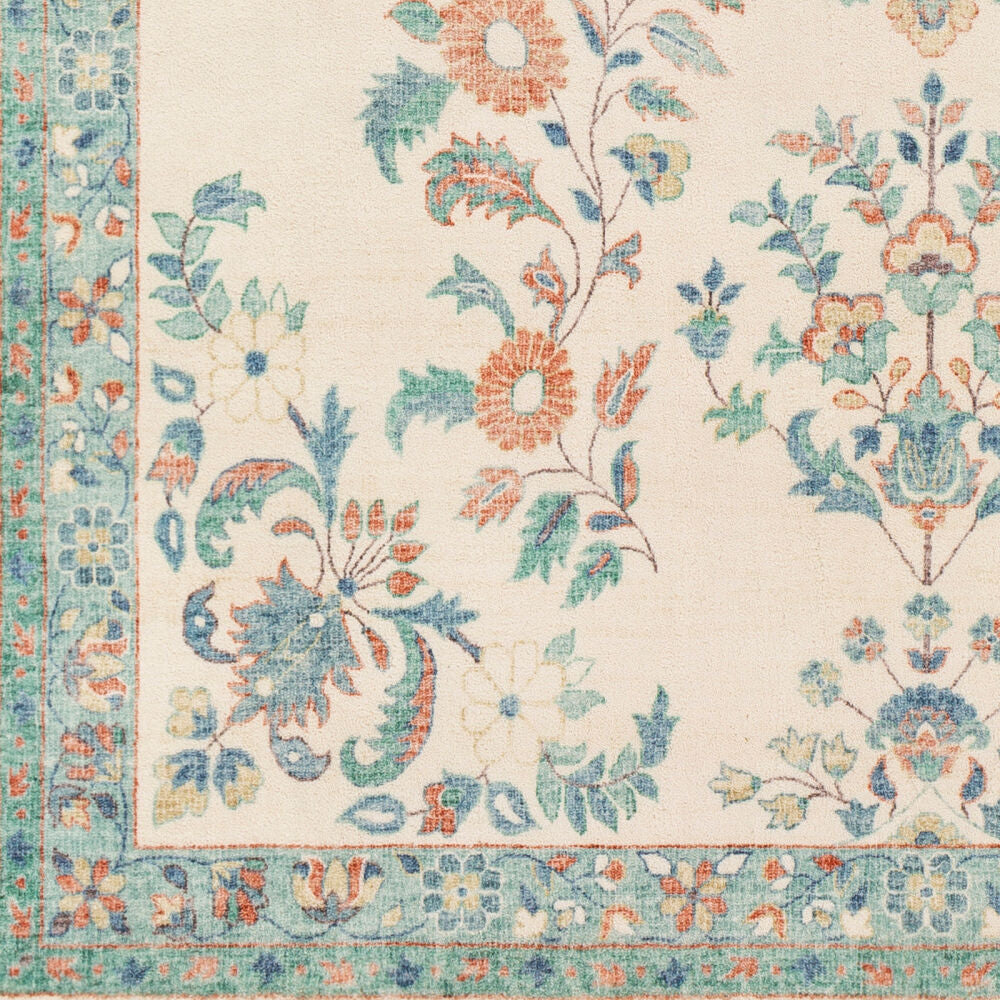 Erin Blue/Wheat Machine Woven Rug - swatch