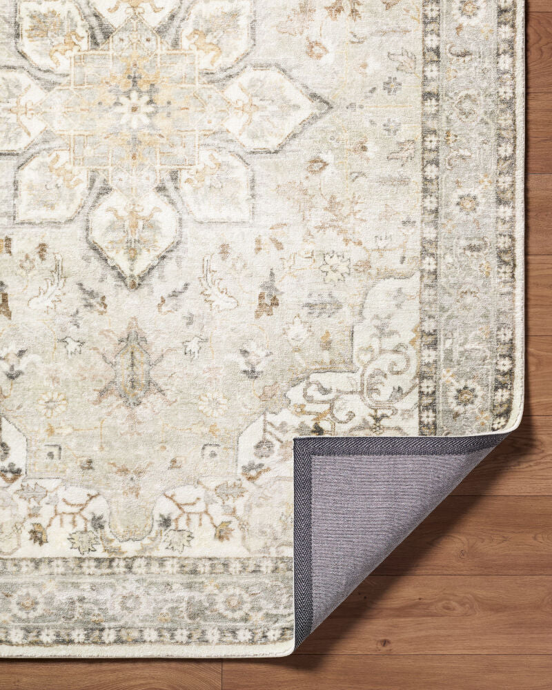 Erin Cream/Tan Machine Woven Rug - fold