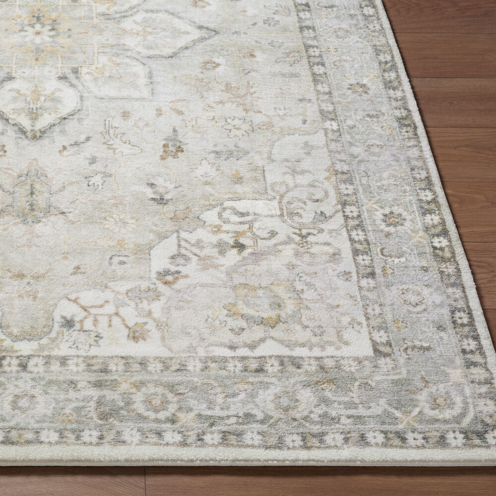 Erin Cream/Tan Machine Woven Rug - front