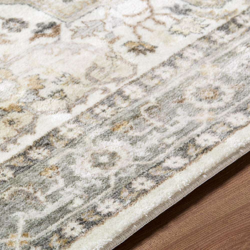 Erin Cream/Tan Machine Woven Rug - texture