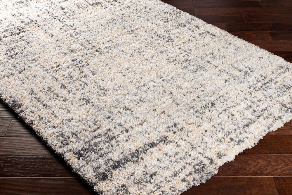 Eskimo Shag Black/Light Gray Machine Woven Rug ESG-2300 - corner
