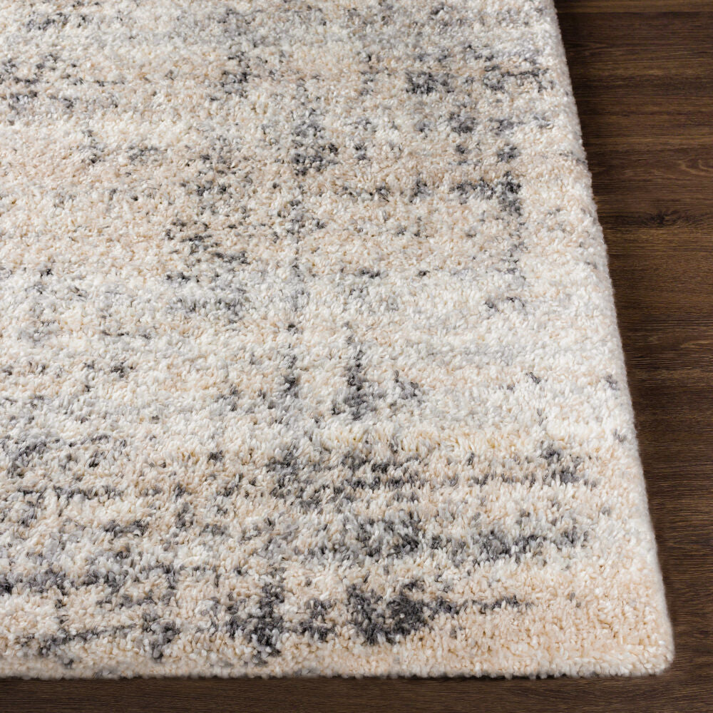 Eskimo Shag Black/Light Gray Machine Woven Rug ESG-2300 - front