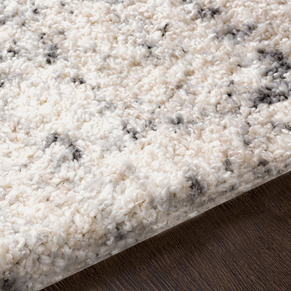 Eskimo Shag Black/Light Gray Machine Woven Rug ESG-2300 - texture