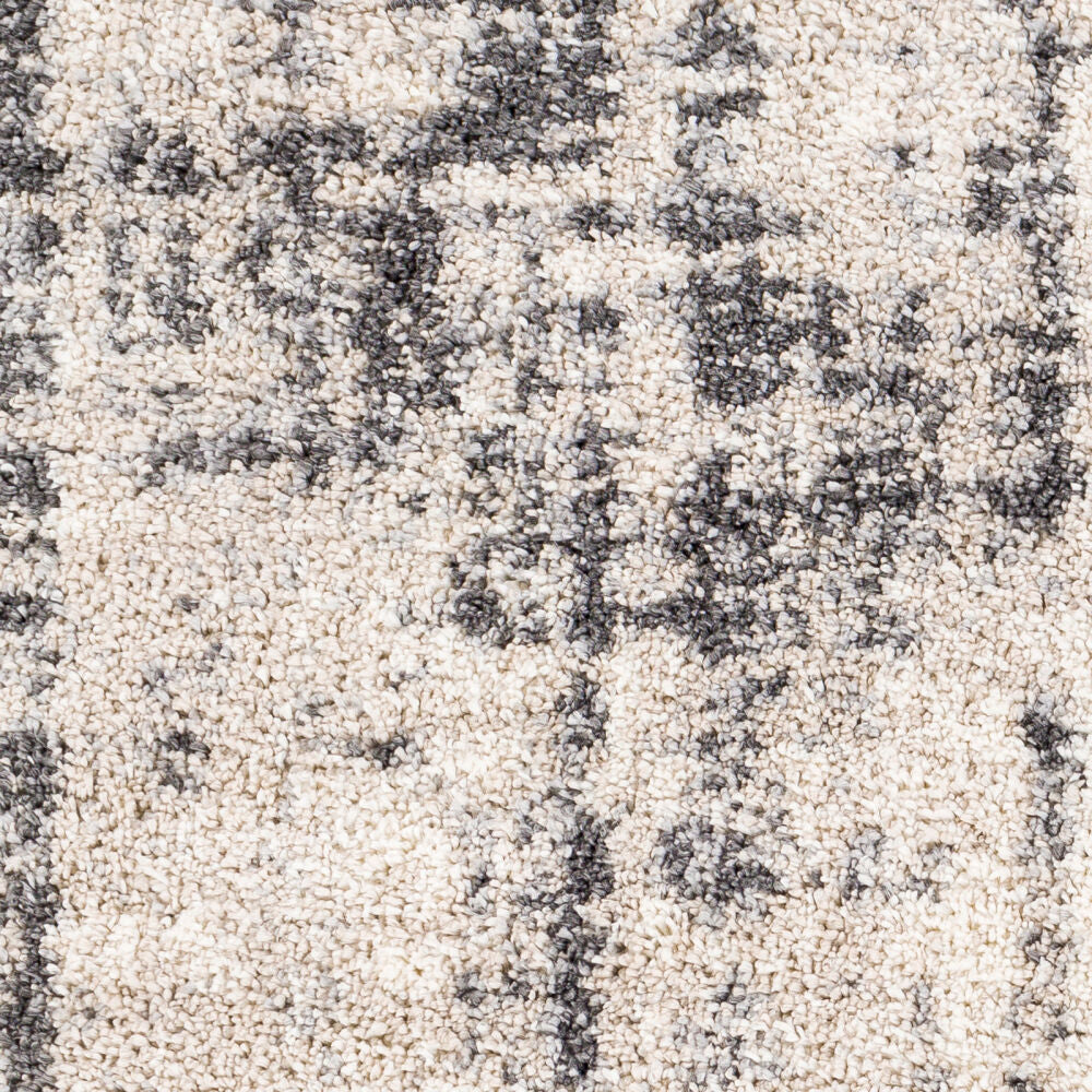 Eskimo Shag Black/Light Gray Machine Woven Rug ESG-2306 - swatch