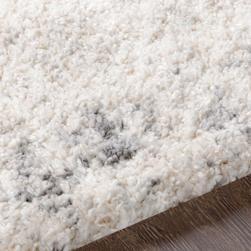 Eskimo Shag Black/Medium Gray Machine Woven Rug - texture