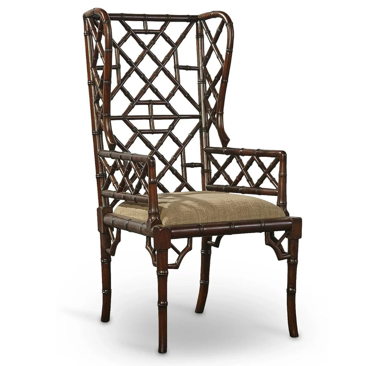 Chippendale Espresso Wingback Chair 27"