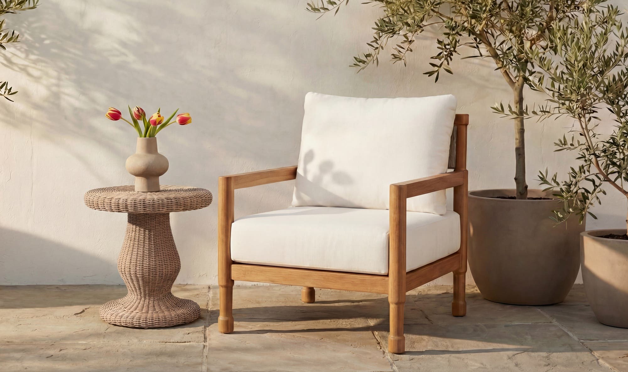 Emmeline Outdoor Side Table Natural by Moe's Home Collection - view 12