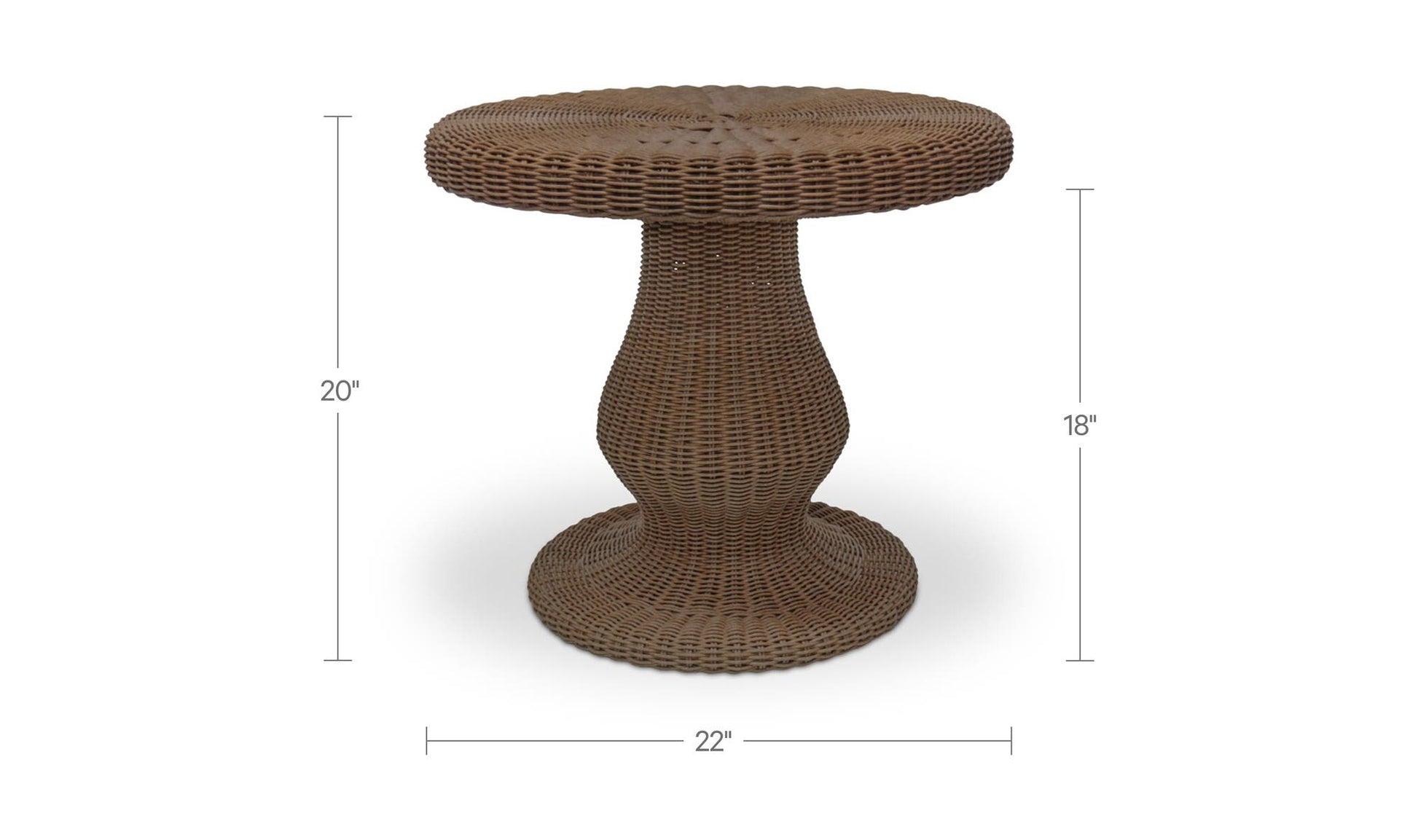Emmeline Outdoor Side Table Natural by Moe's Home Collection - view 17