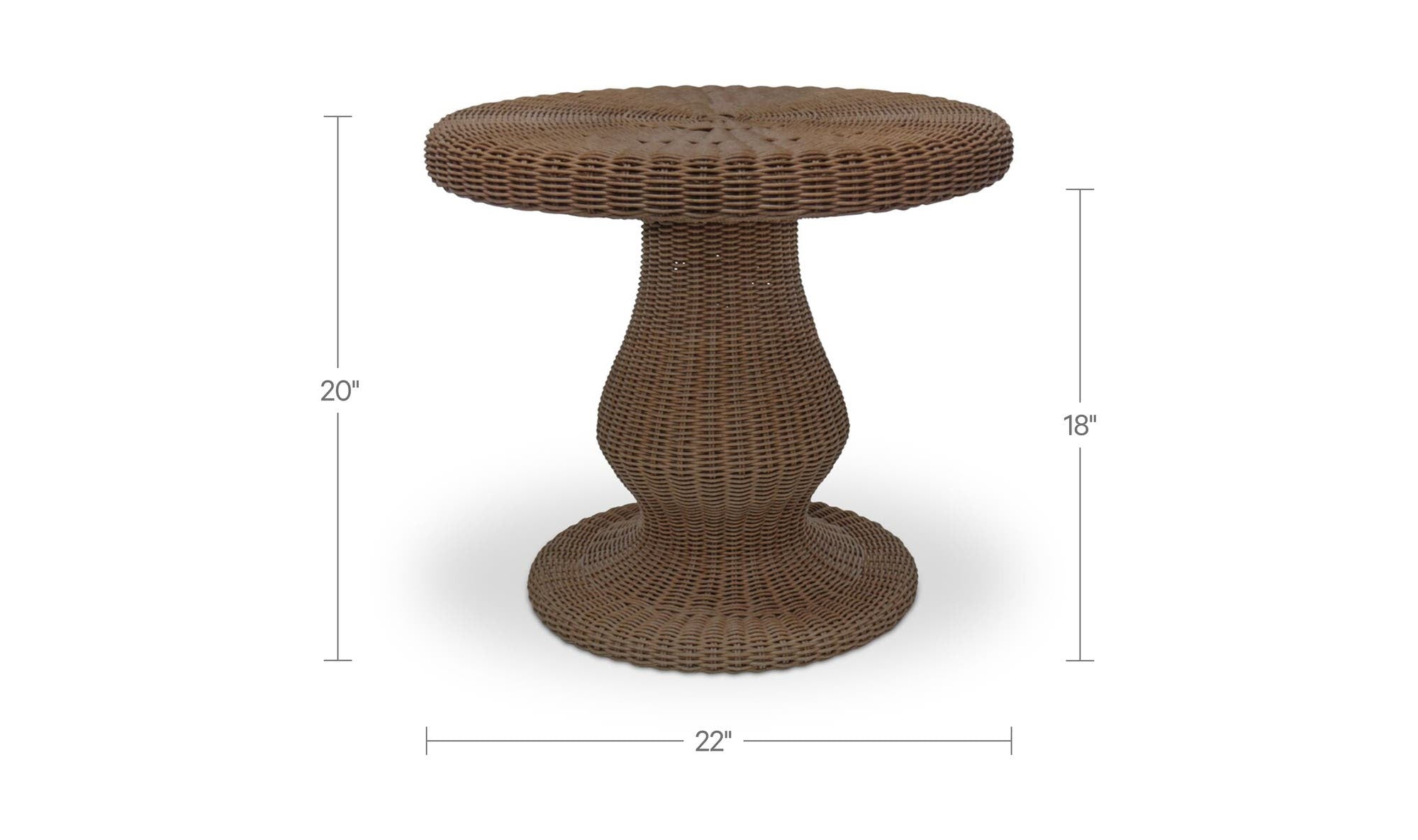 Emmeline Outdoor Side Table Natural by Moe's Home Collection - view 17