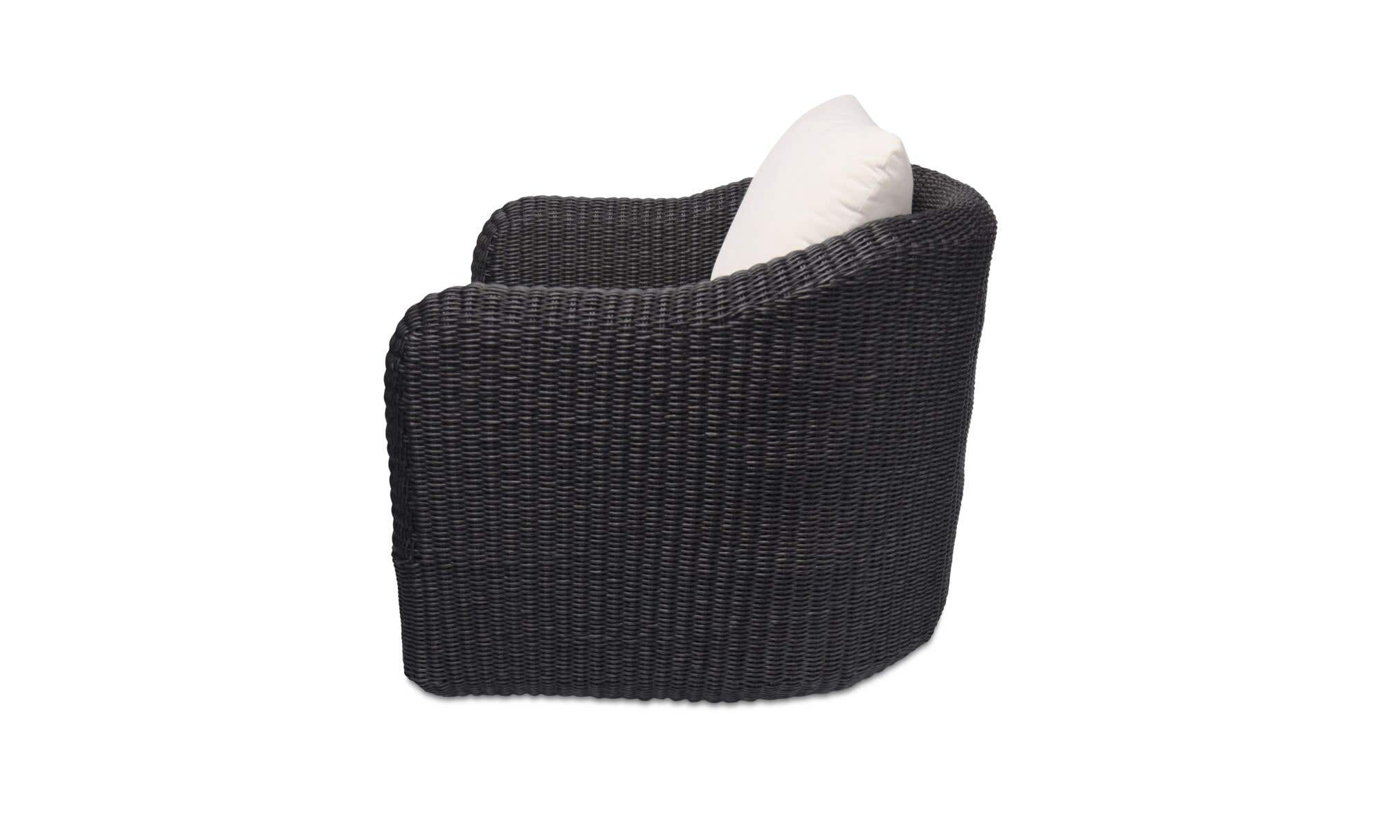 Bodhi Outdoor Swivel Accent Chair  Charcoal by Moe's Home Collection - view 6