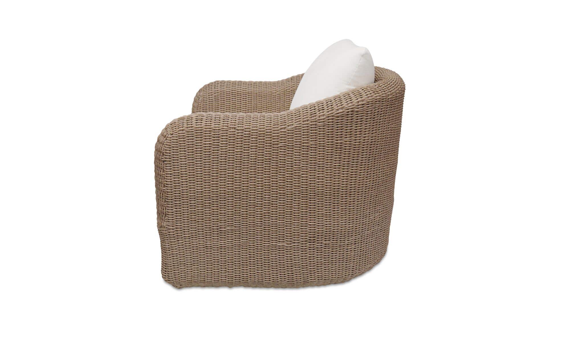Bodhi Outdoor Swivel Accent Chair Natural by Moe's Home Collection - view 6