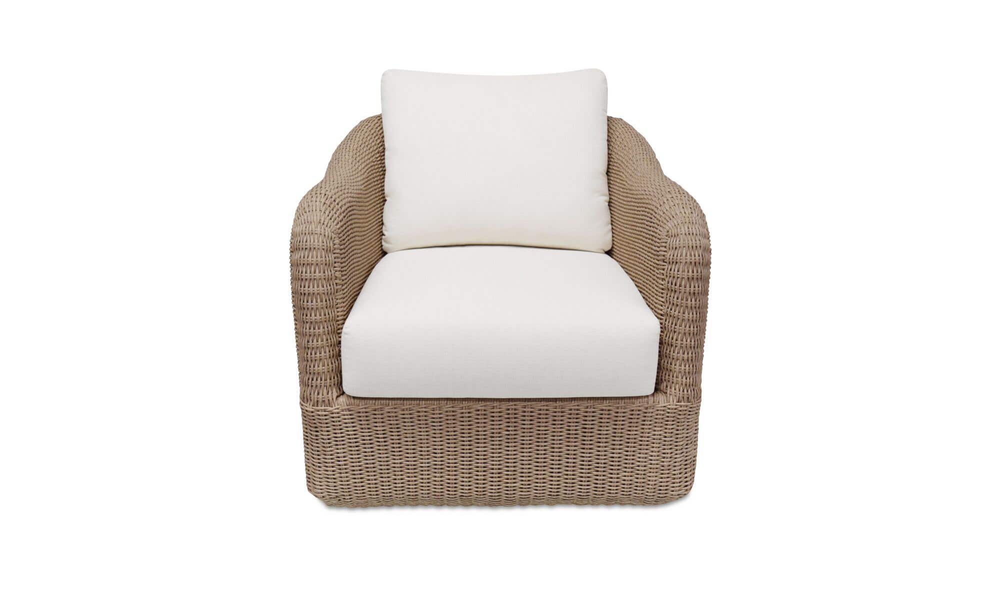 Bodhi Outdoor Swivel Accent Chair Natural by Moe's Home Collection - view 4